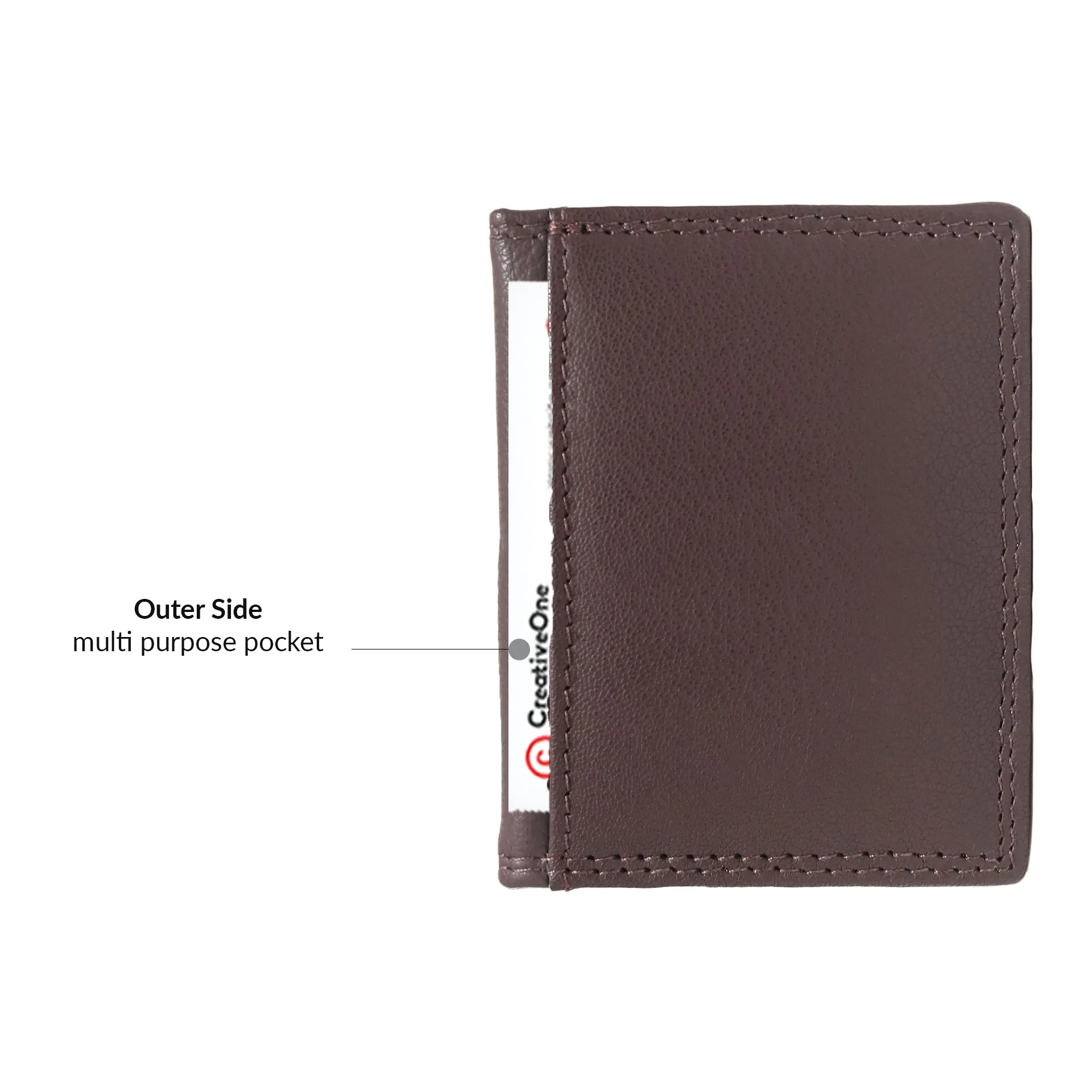 13084 Tan Leather Card Holder for Men and Women