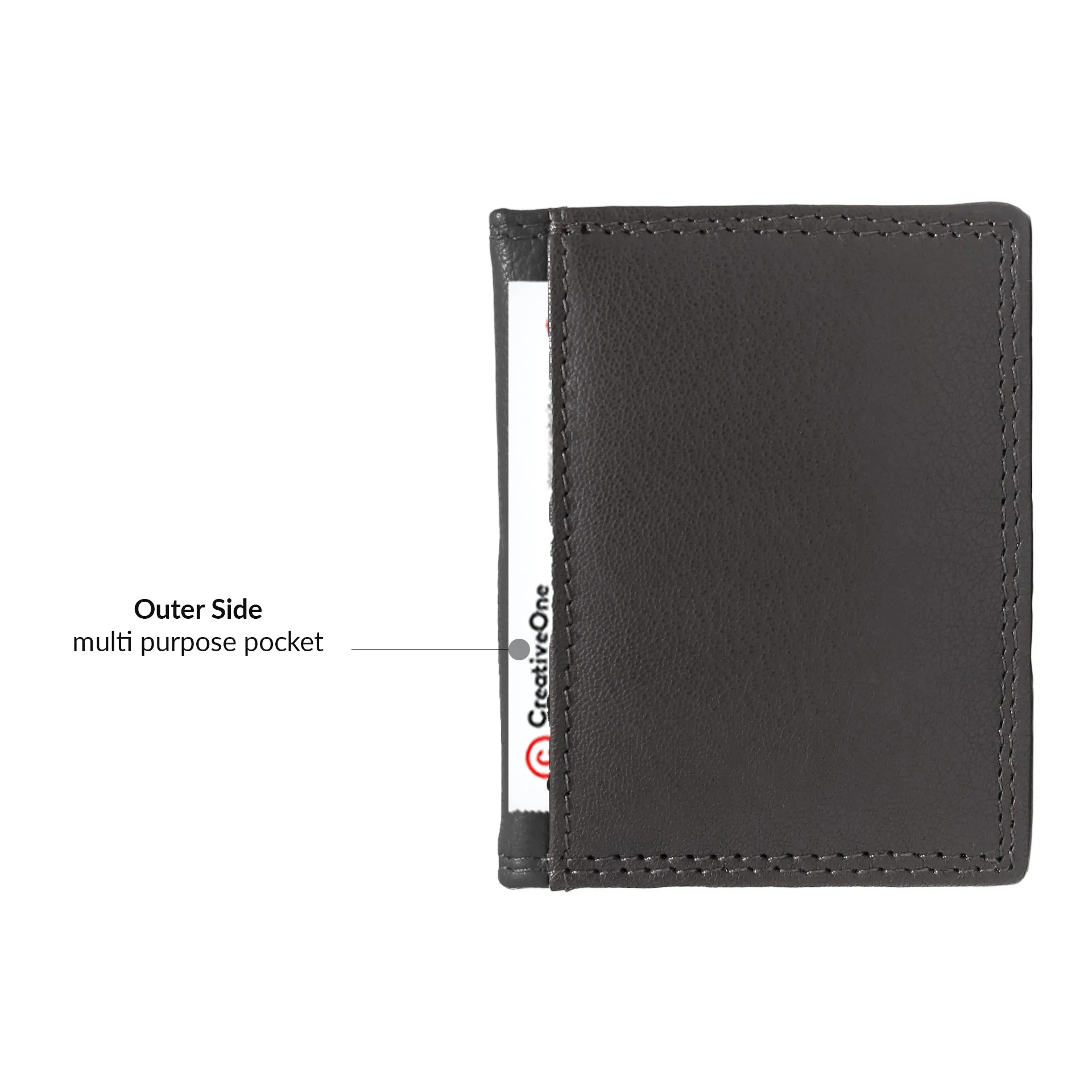 13084 Tan Leather Card Holder for Men and Women