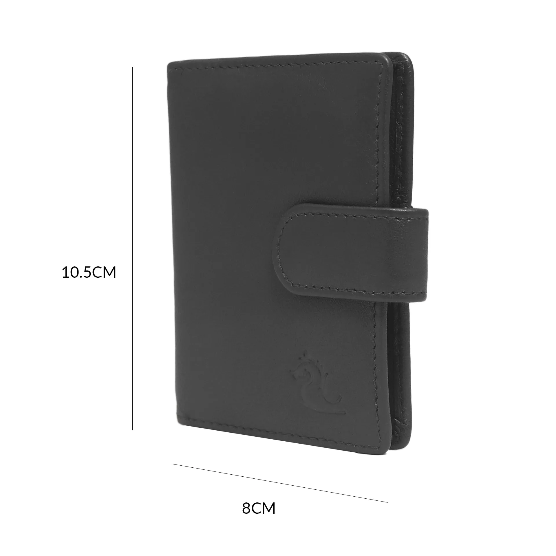 14030 Black Leather Card Holder for Men and Women