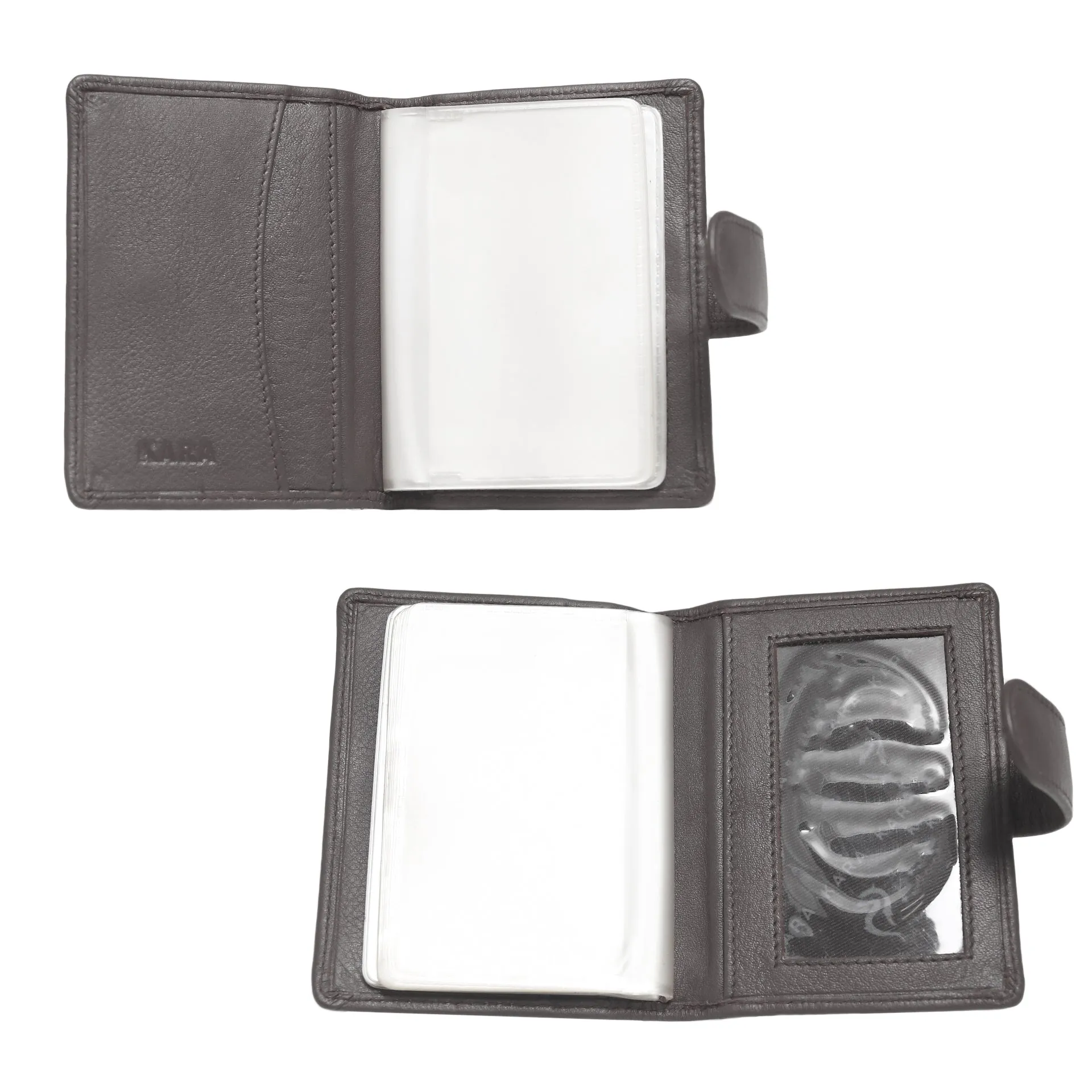 14030 Black Leather Card Holder for Men and Women