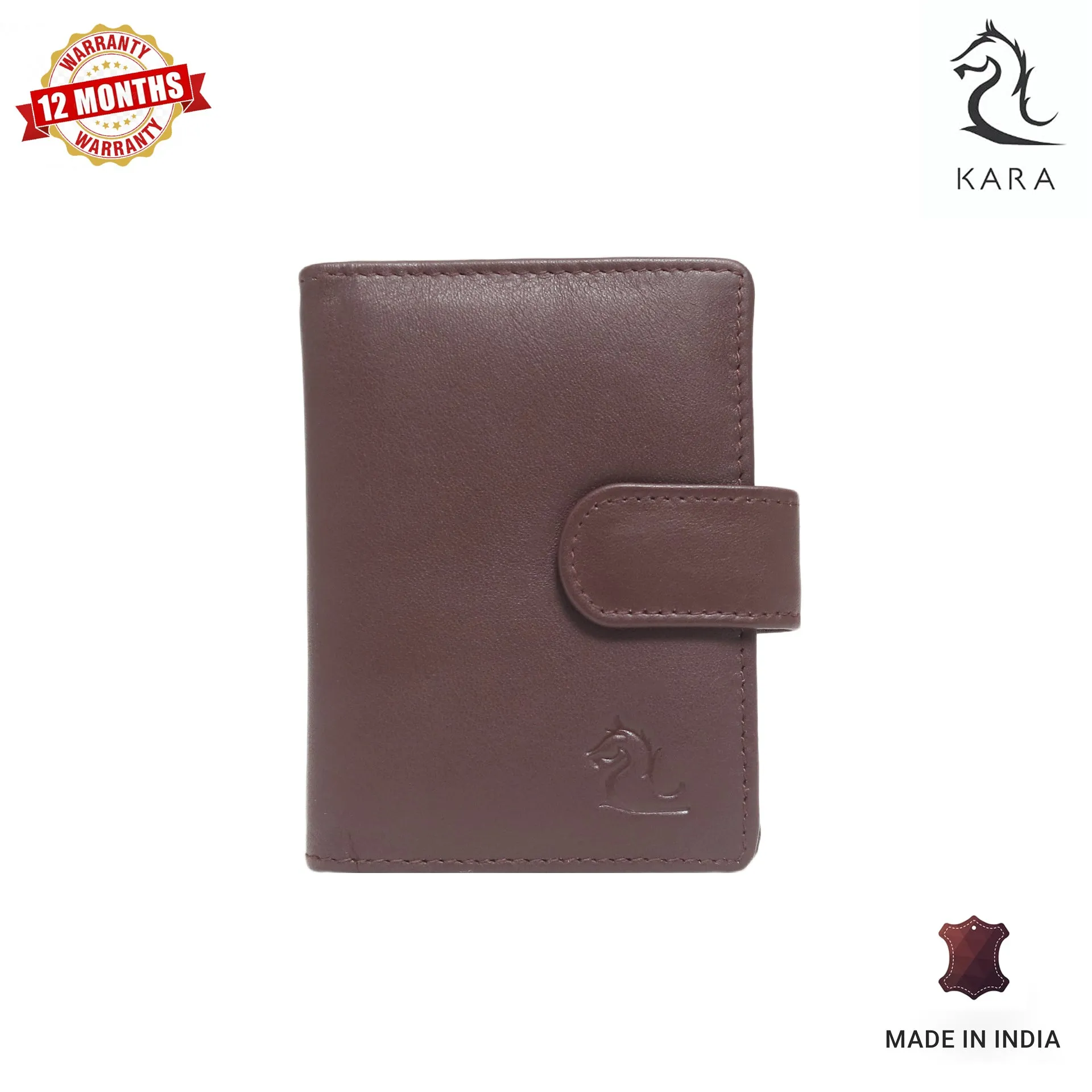 14030 Black Leather Card Holder for Men and Women
