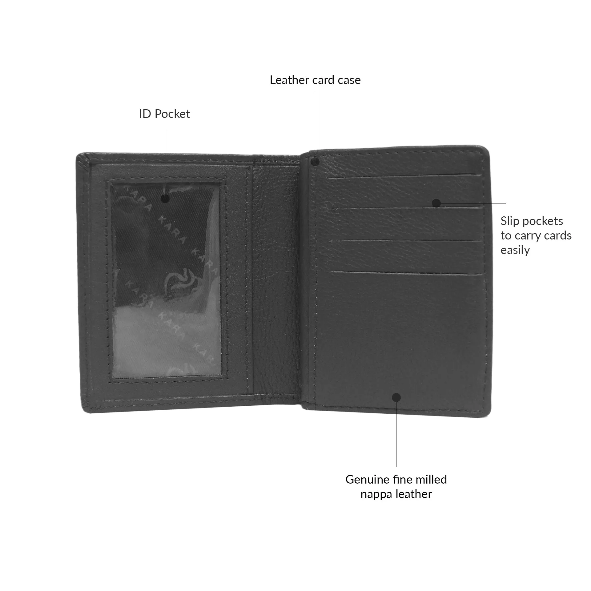 14033 Brown Leather Card Holder for Men and Women