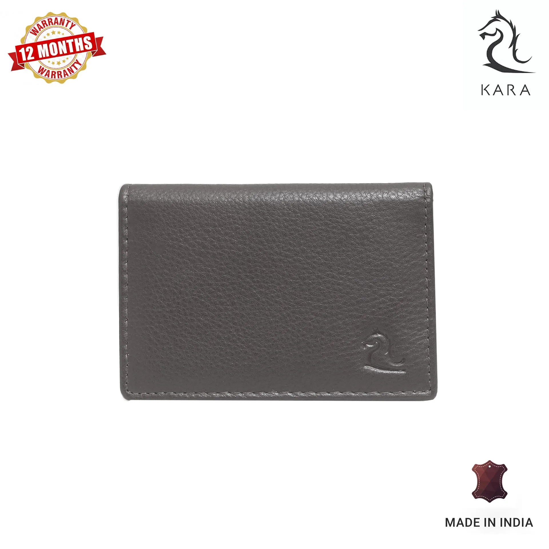 14033 Brown Leather Card Holder for Men and Women