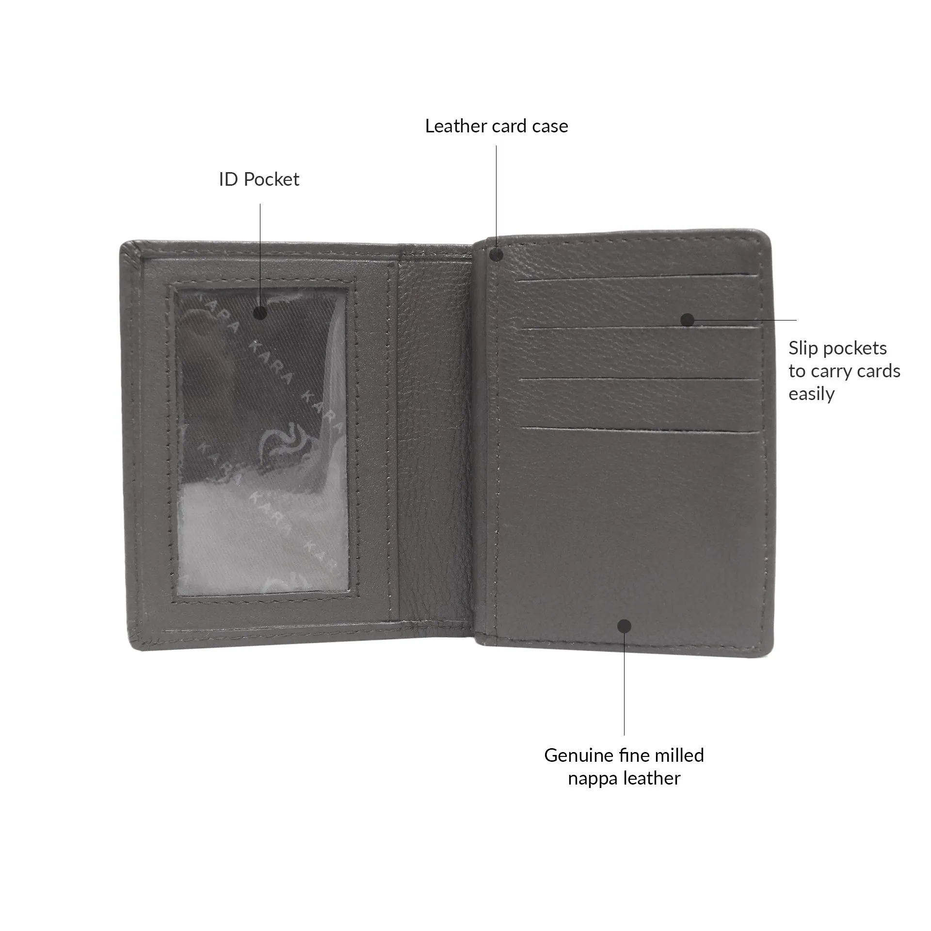 14033 Brown Leather Card Holder for Men and Women
