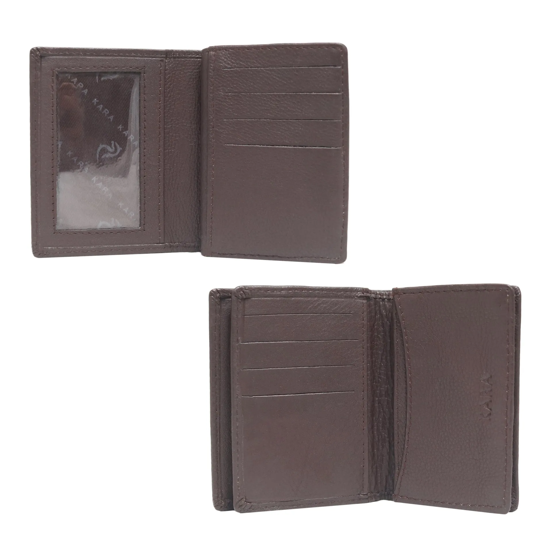 14033 Brown Leather Card Holder for Men and Women