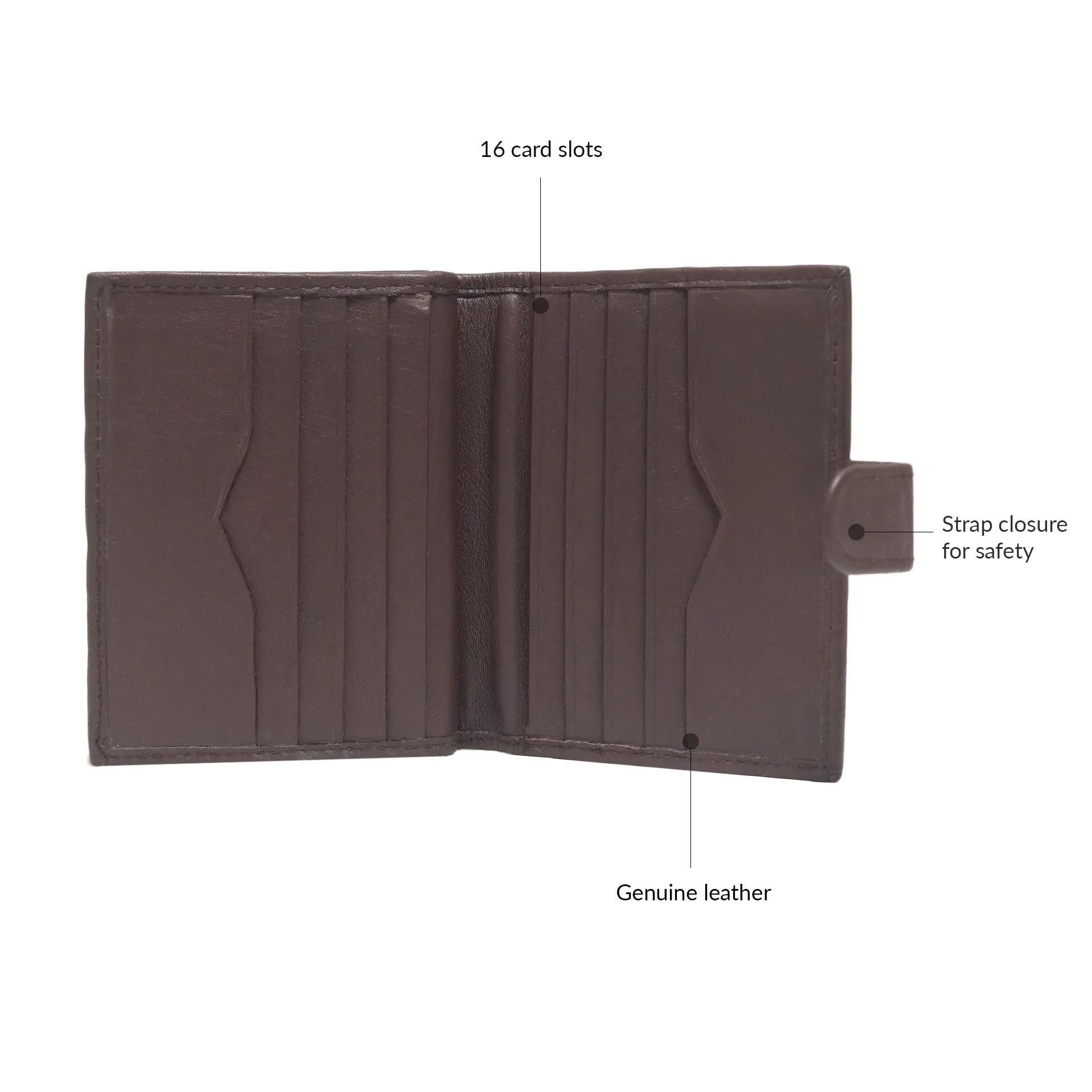 14044 Tan Leather Card Holder for Men and Women