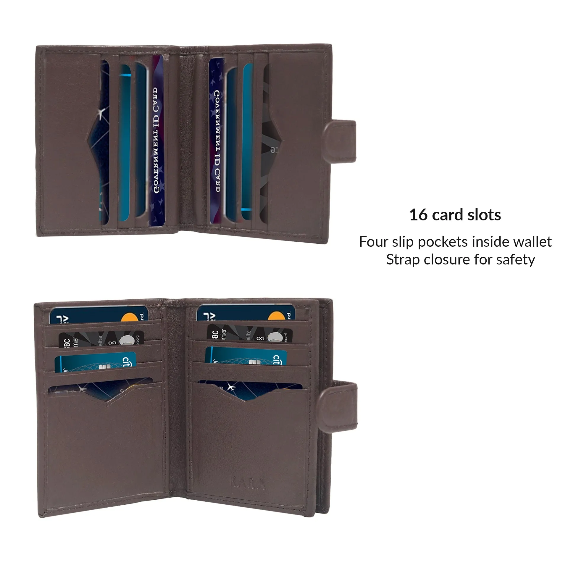 14044 Tan Leather Card Holder for Men and Women