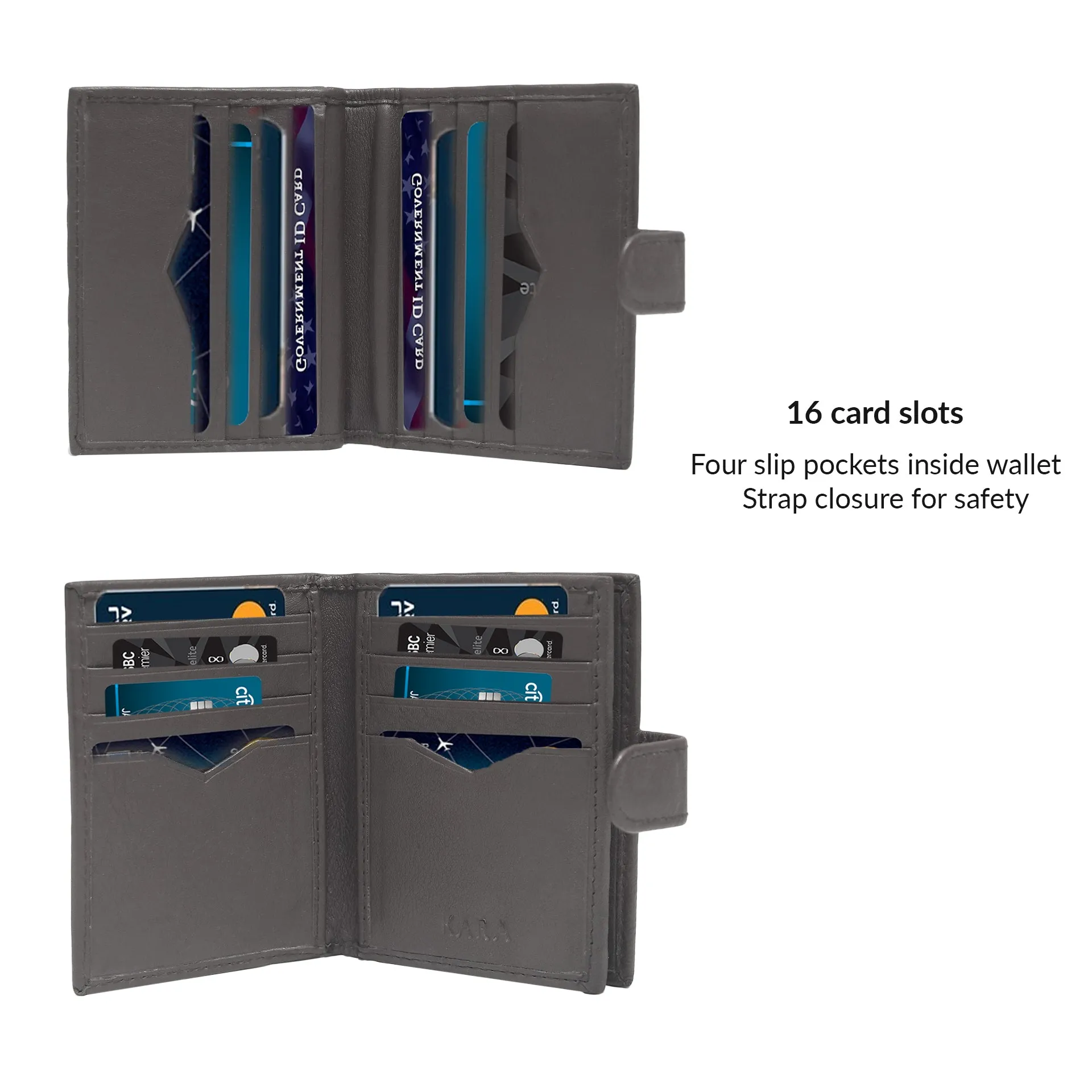 14044 Tan Leather Card Holder for Men and Women