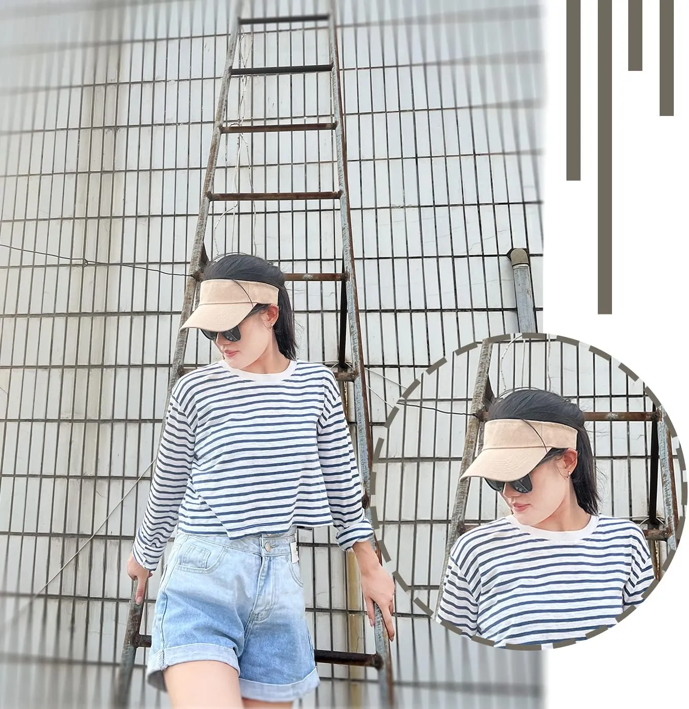 2 Pieces of Sun Visor Hats Adjustable Sport Visors Cap Visors for Women and Men (One Size)