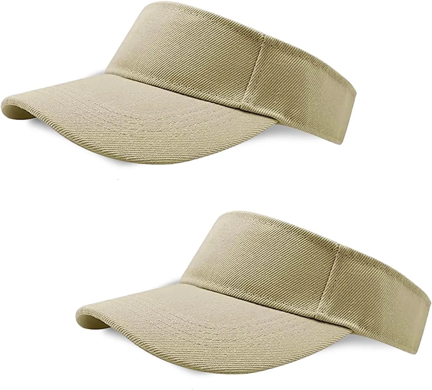 2 Pieces of Sun Visor Hats Adjustable Sport Visors Cap Visors for Women and Men (One Size)