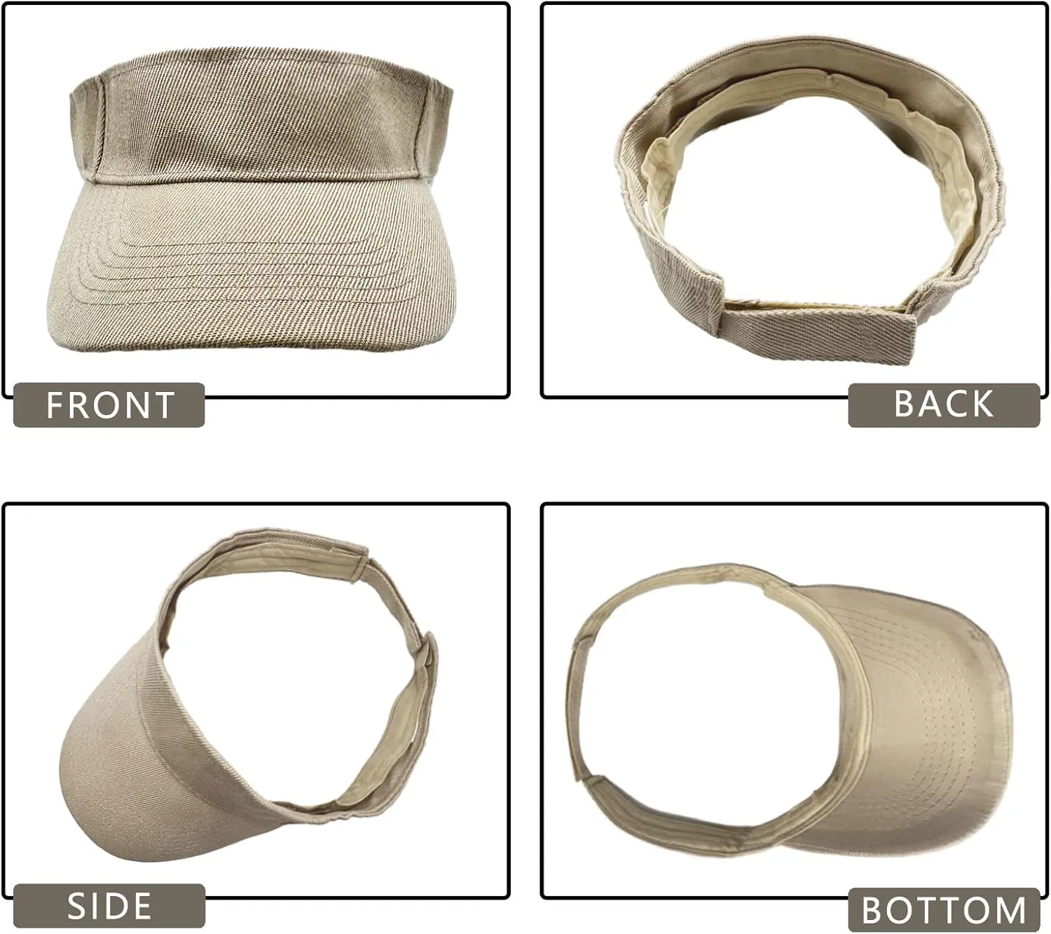 2 Pieces of Sun Visor Hats Adjustable Sport Visors Cap Visors for Women and Men (One Size)