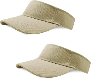 2 Pieces of Sun Visor Hats Adjustable Sport Visors Cap Visors for Women and Men (One Size)