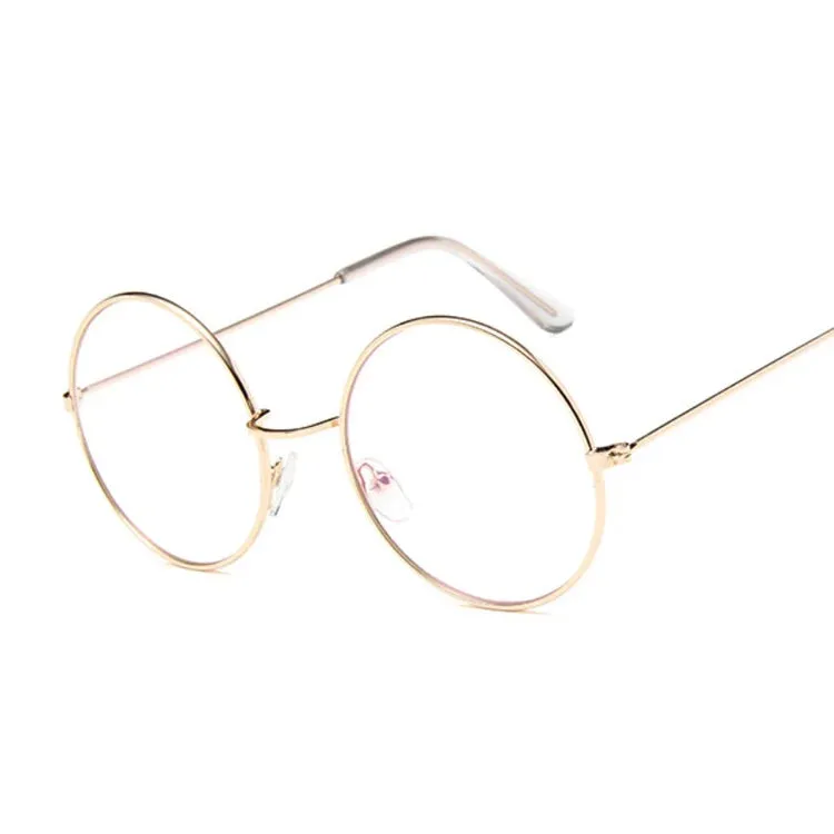 2019 Retro Round Pink Sunglasses Woman Alloy Mirror Style