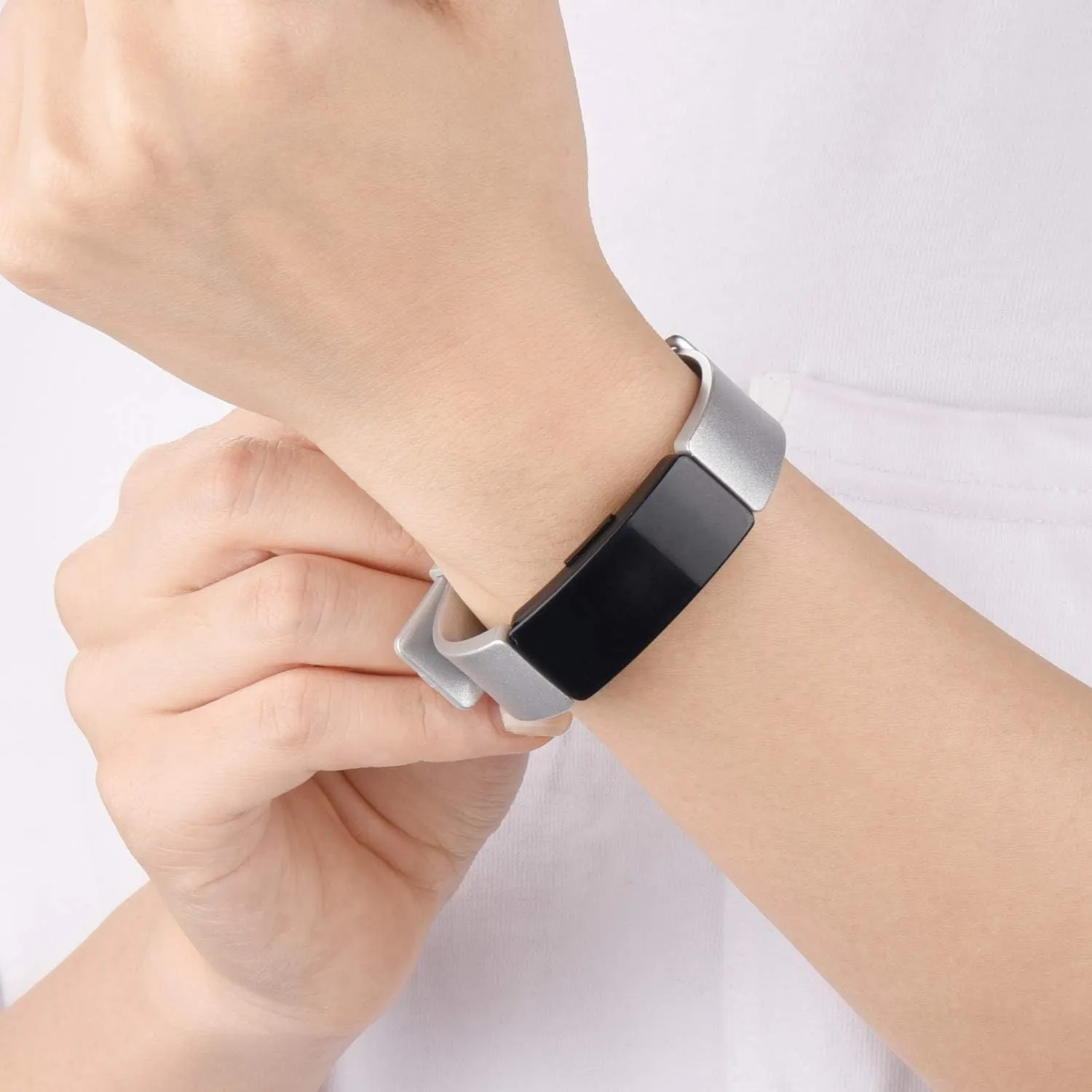 3 Pack Soft TPU Bands Compatible with Fitbit Inspire 2 / HR / Ace 2 - Waterproof Sports Straps (Wine Red/Silver/Rose Gold, Small)