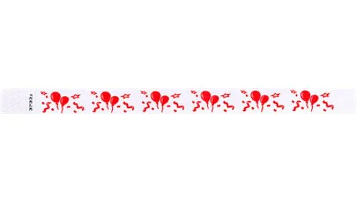 3/4" Tyvek® Wristbands - Red Balloons