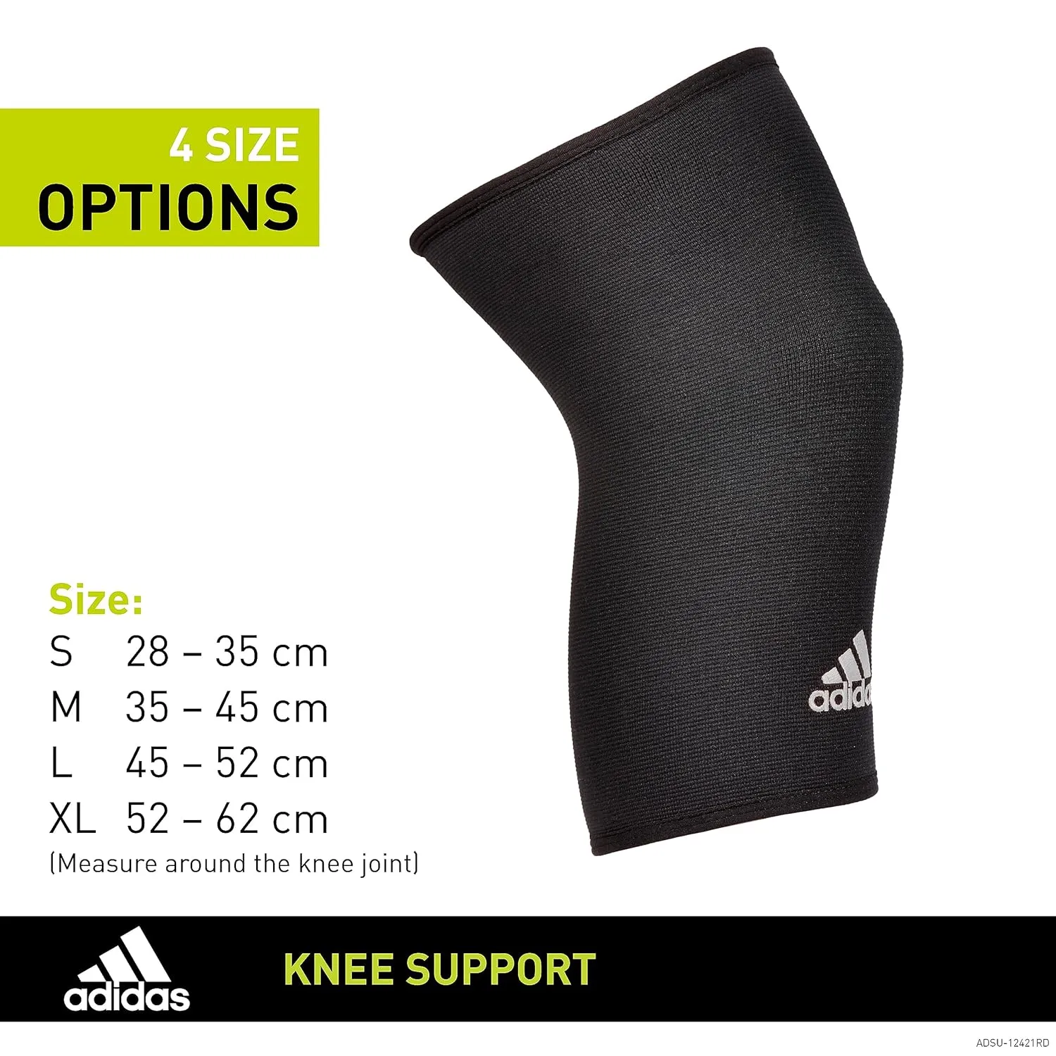 adidas Knee Support Sleeve - Knee Sleeve for Support, Training, and Competitions - Ergonomic Design, Elastic Nylon Blend - Durable and Breathable - For all Fitness Levels - Medium