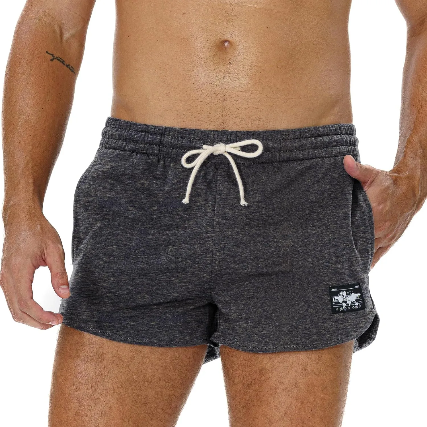 AIMPACT Men's Athletic Shorts Bodybuilding Workout Cotton Gym Shorts with Pockets