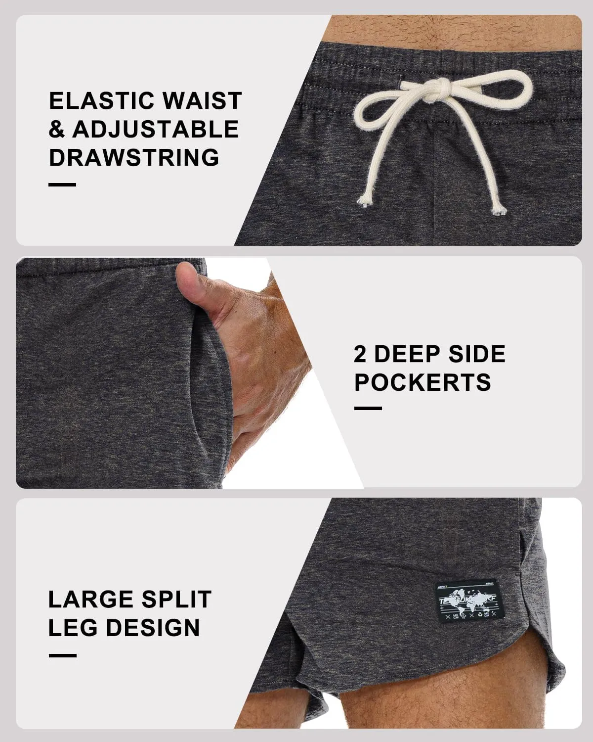 AIMPACT Men's Athletic Shorts Bodybuilding Workout Cotton Gym Shorts with Pockets