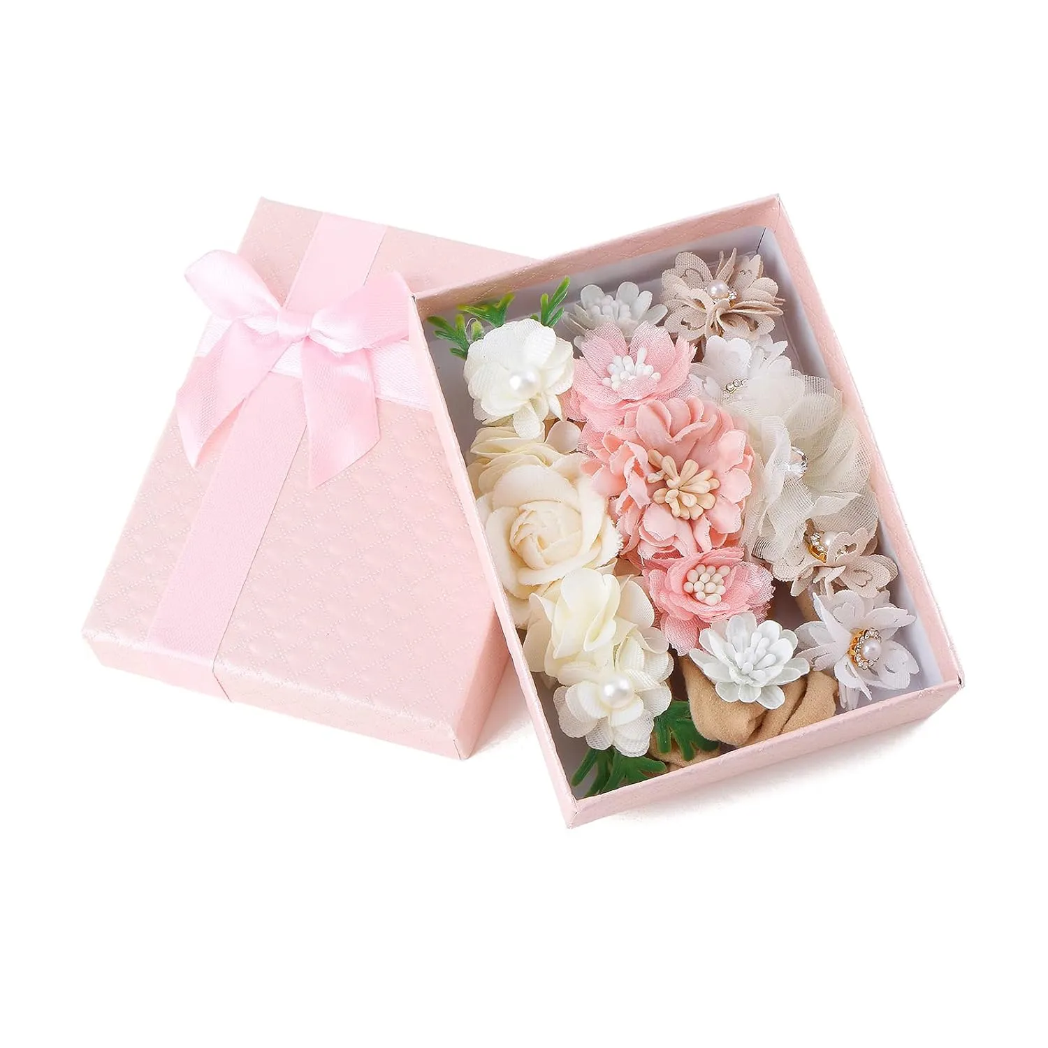 Baby Girl Floral Headband Nylon Flower Crown Elastic Hairband 3pcs Hair Accessories Gift for Girls (31#)