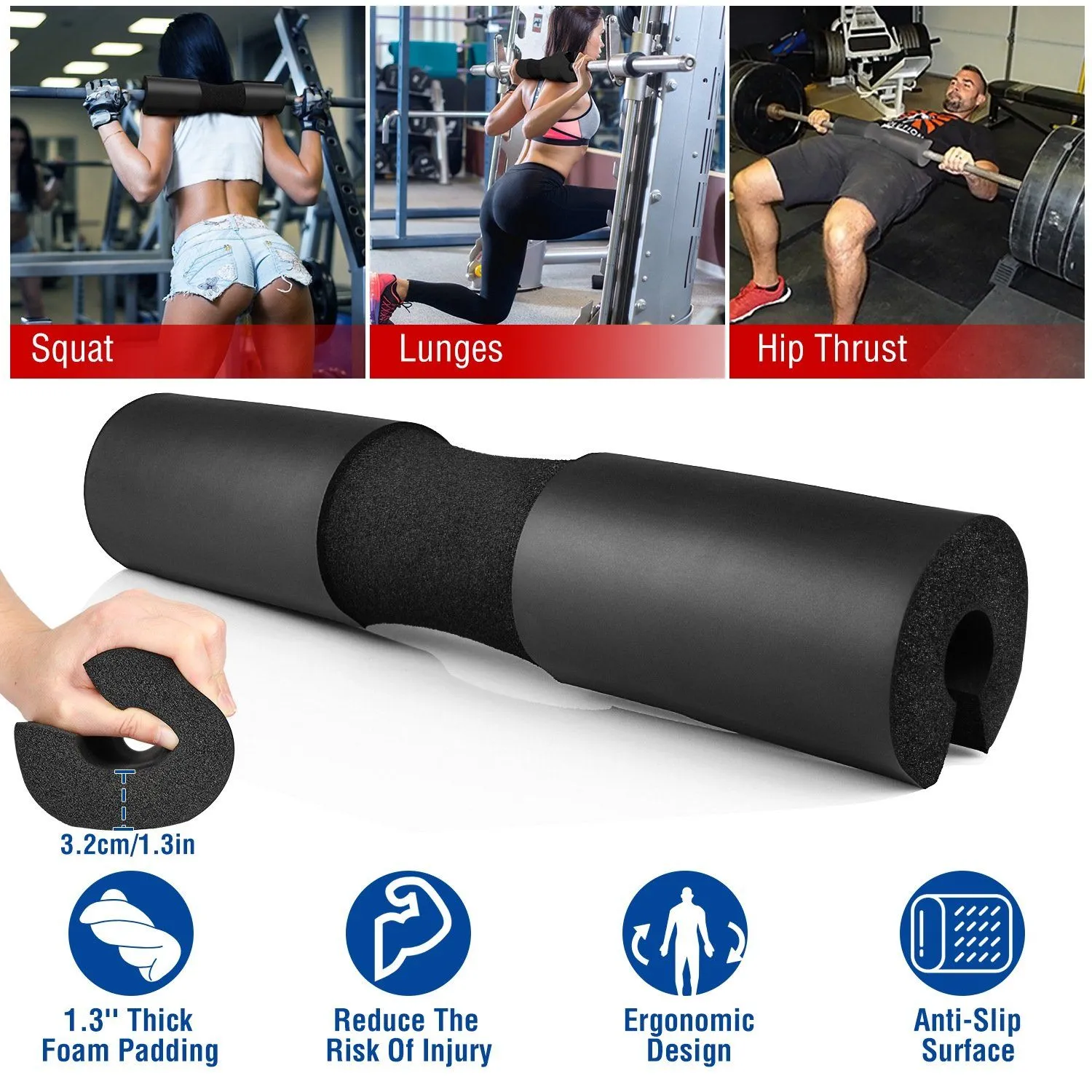 Barbell Pad Support Squat Bar Foam Cover