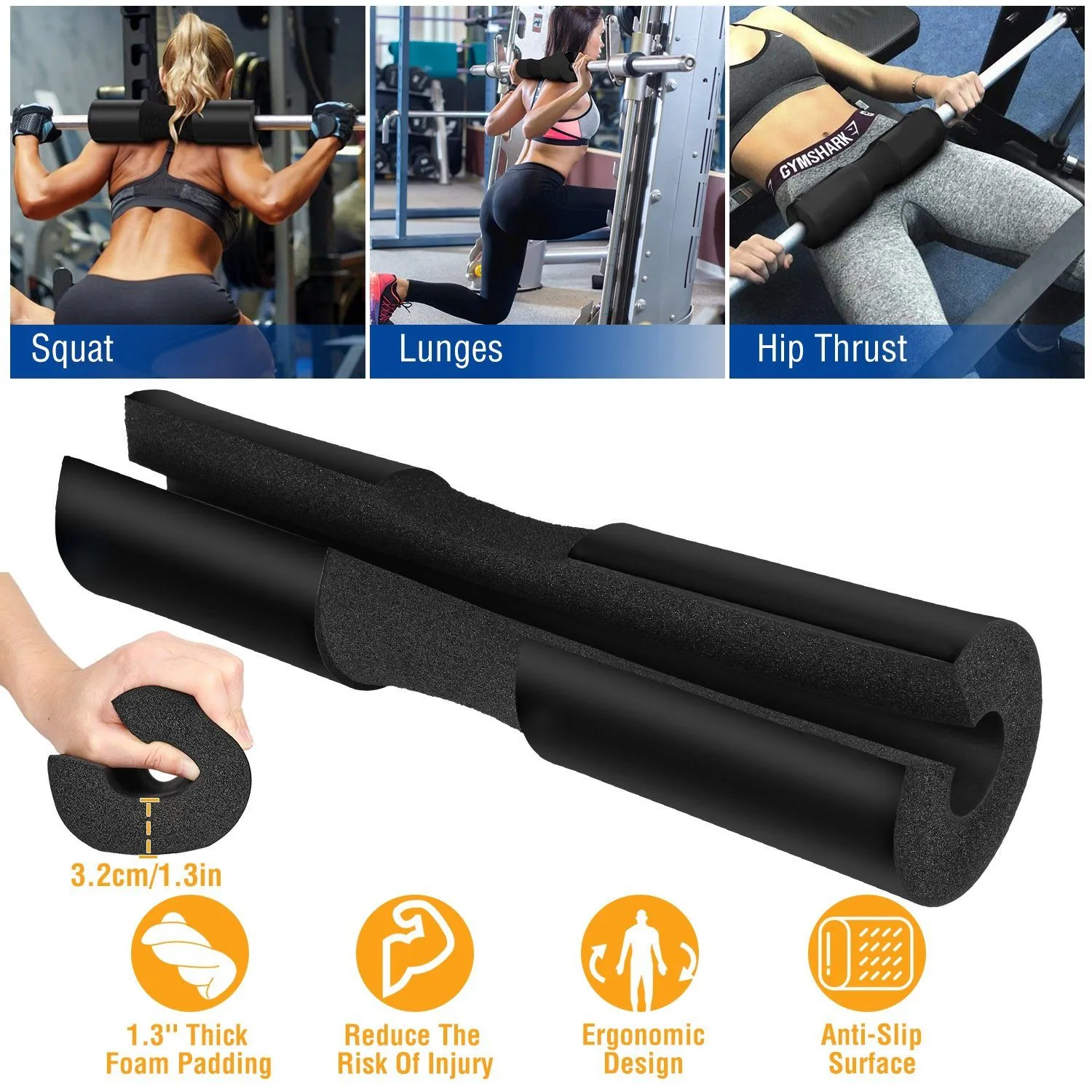 Barbell Pad Support Squat Bar Foam Cover
