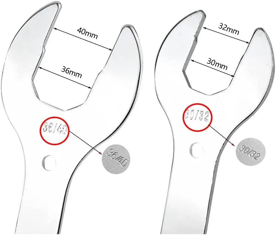 Bike Headset Wrench Bicycle Front Fork Wrench Tool 30/32/36/40mm Steel Wrench Spanner for Mountain Bike Road Bike