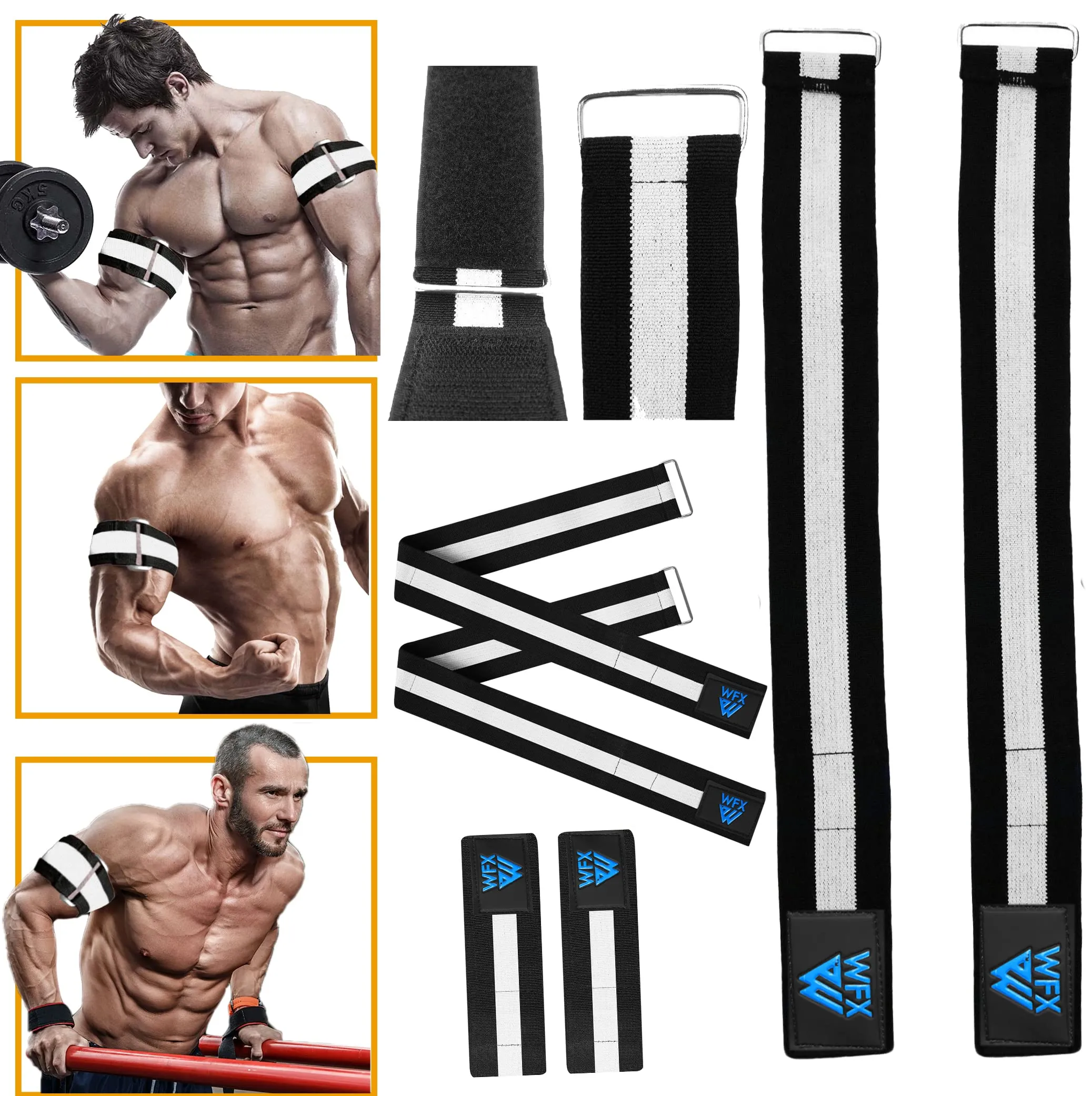 Blood Flow Restriction Bands Occlusion Arm Hip Muscle Growth Training Lifting Weights Glutes Resistance Bands Men Women Biceps Triceps Powerlifting