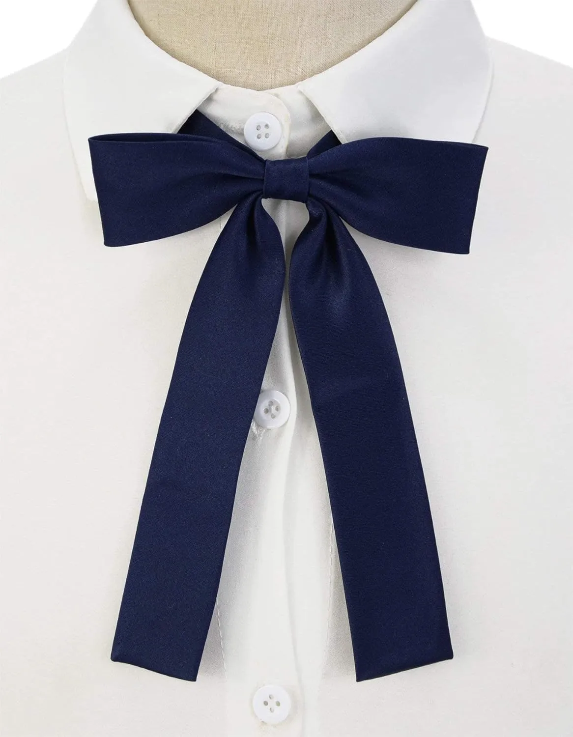 Bow Tie For Women, Satin Elegant Bowtie for Dresses & Graduation & School Uniform & Weddings UY-WBT-8