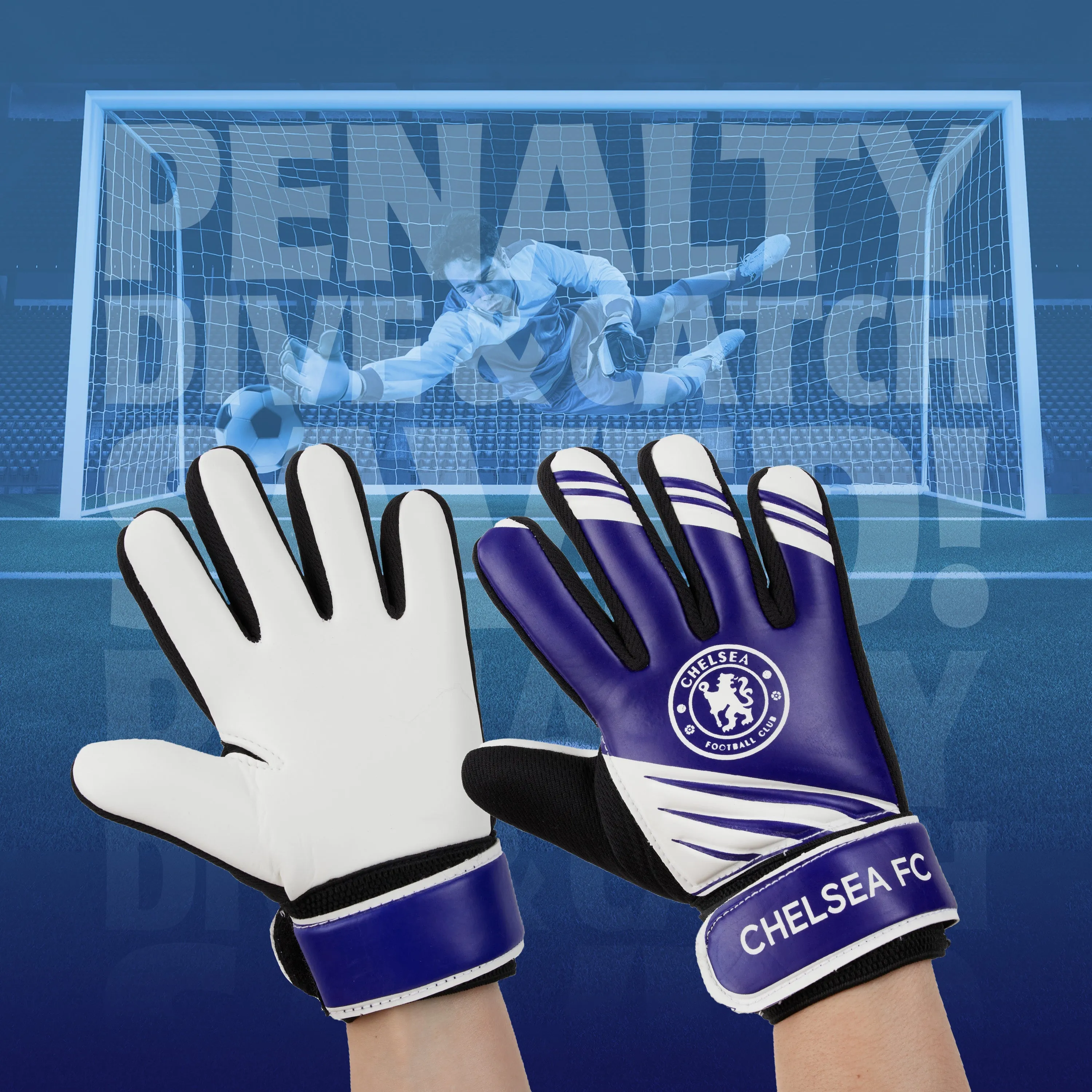 Chelsea F.C. Goalkeeper Gloves for Kids and Teenagers - Size 5