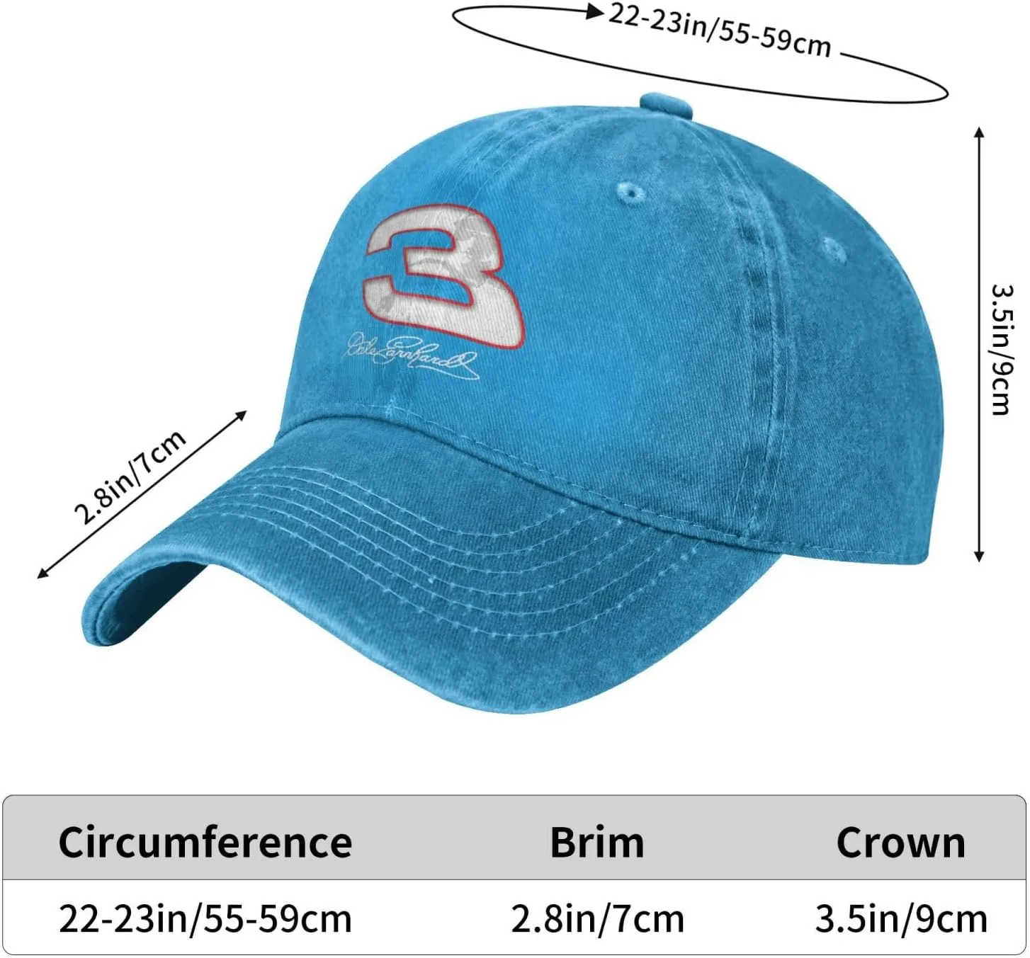Dale Earnhardt Sr #3 Baseball Hats for Men/Women Adjustable Cap