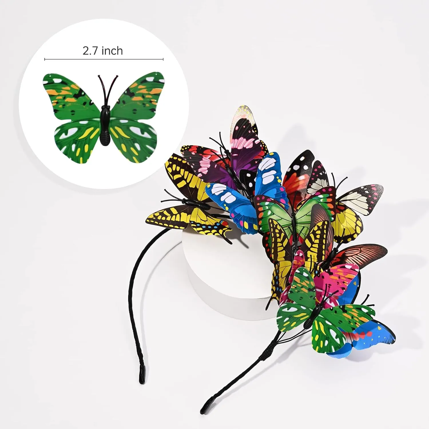 DEEKA Butterfly Headbands Fascinators Hat for Women - Large Costume Crown Handmade Headpiece