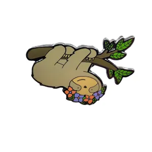 Enamel Pin - Flower Sloth by LaRu