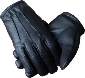 Ergonomic Cut Leather Police Driving Gloves