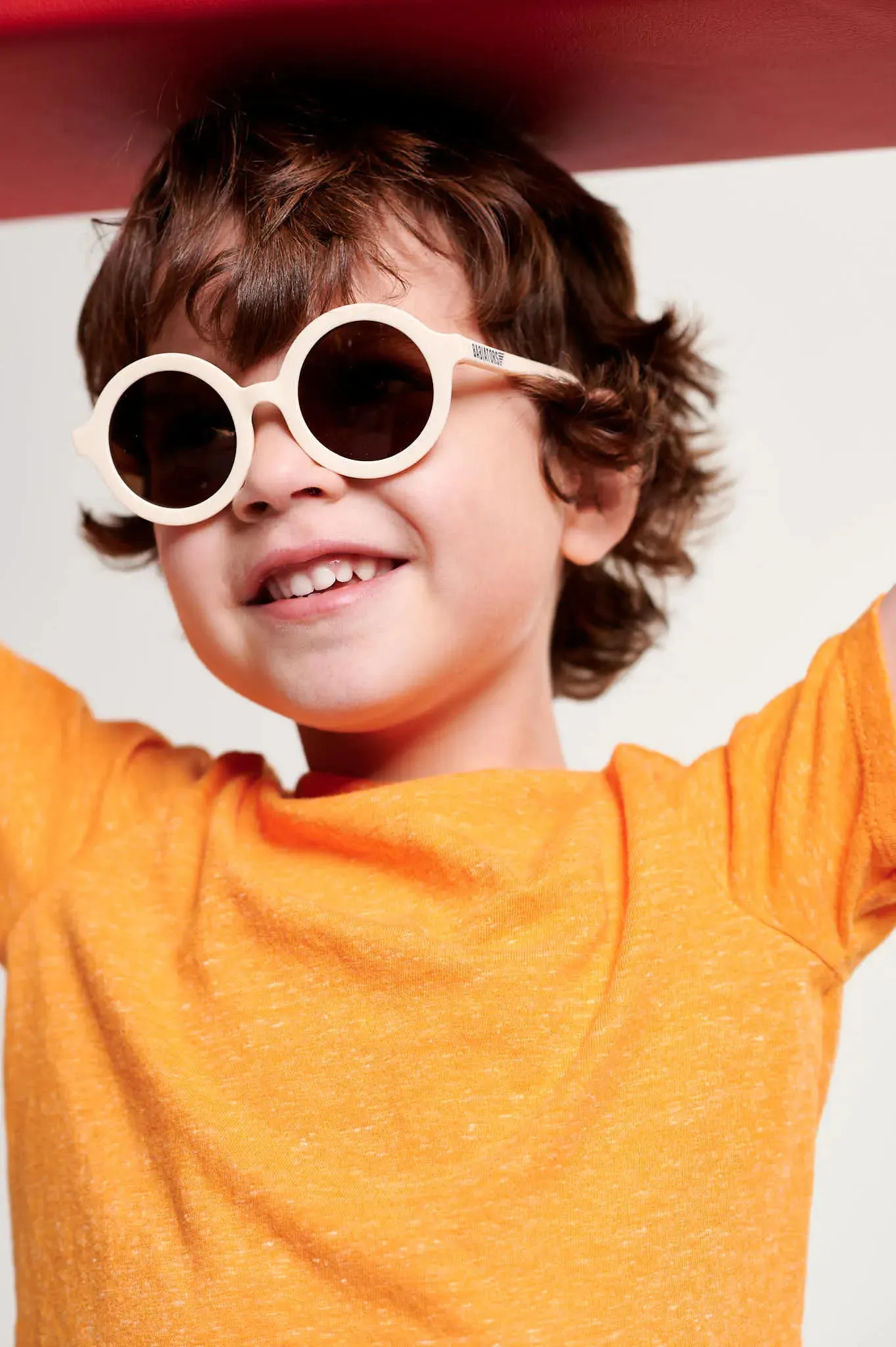 Euro Round Sweet Cream Sunglasses with Amber lens