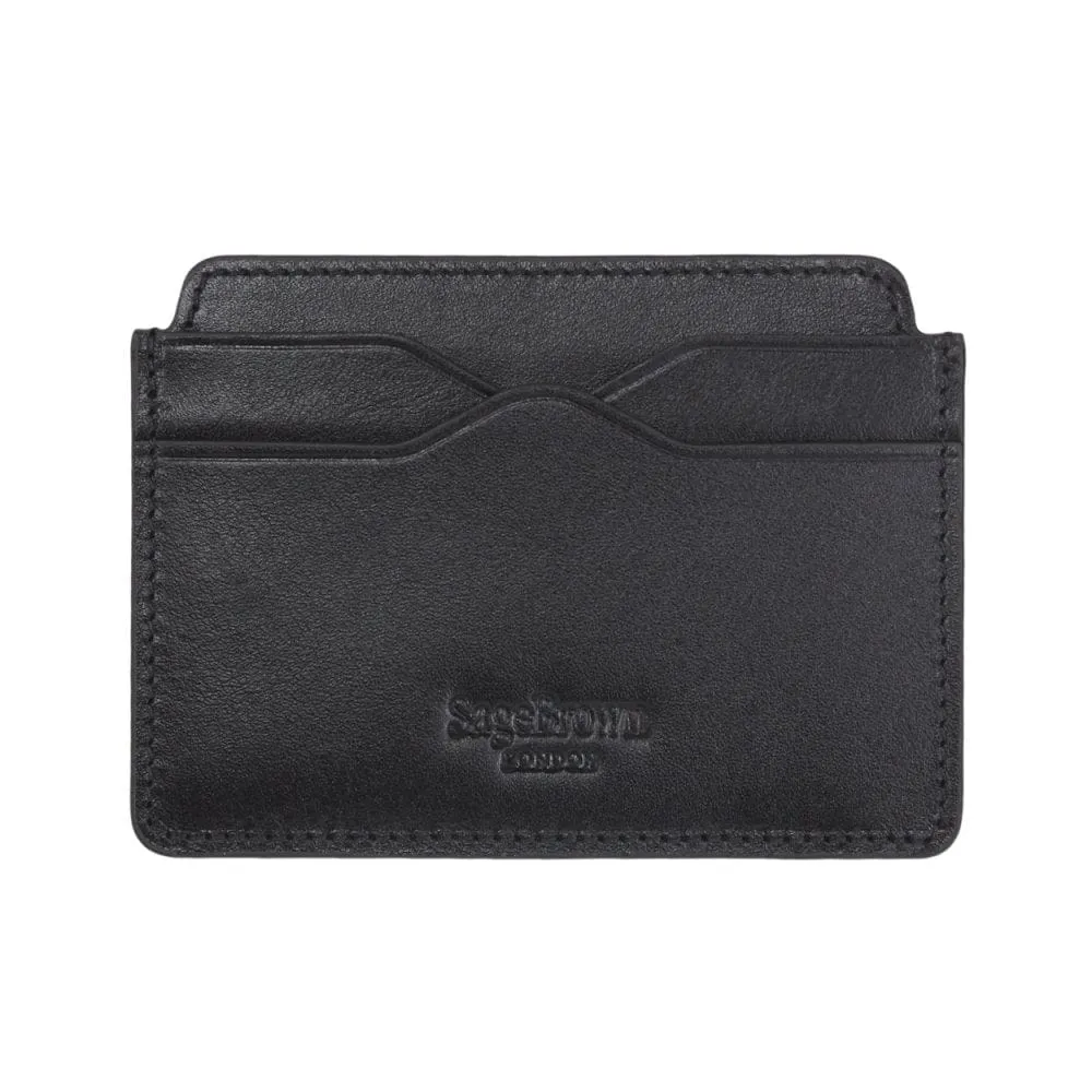Flat Credit Card Case With ID Window - Black