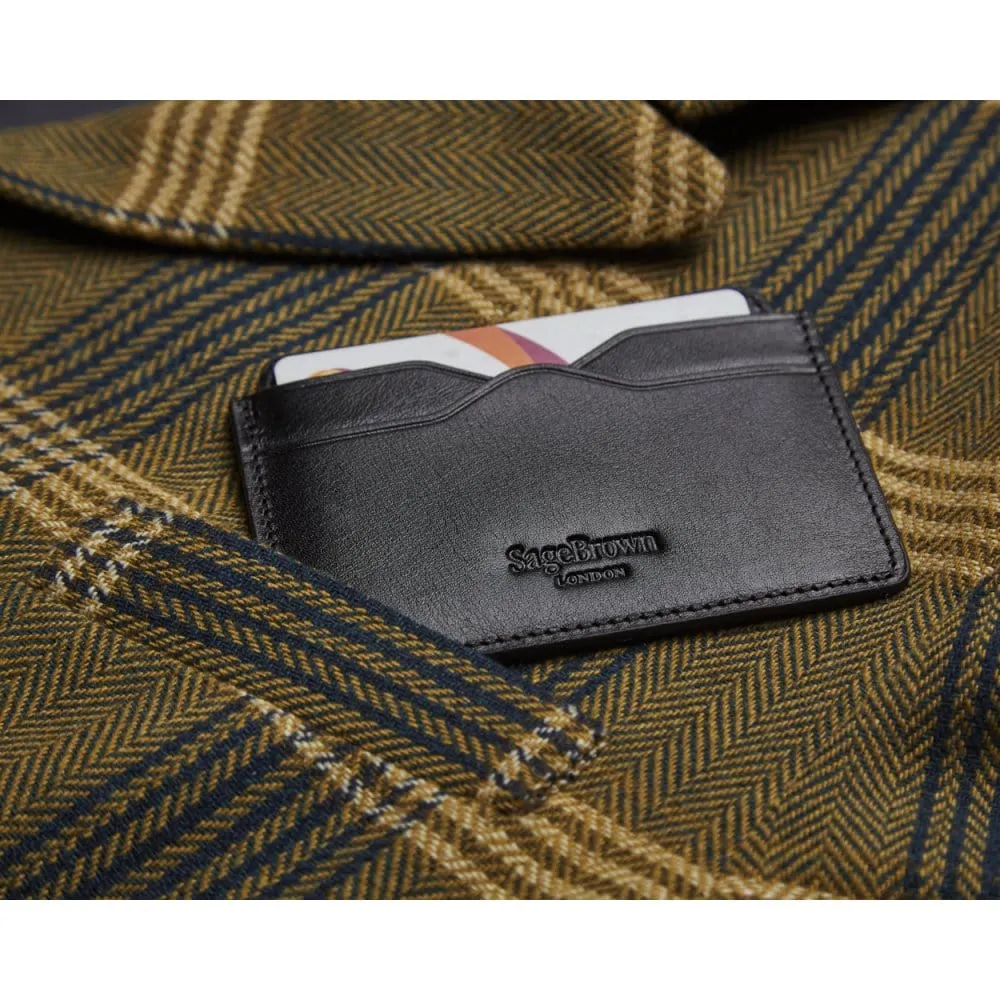 Flat Credit Card Case With ID Window - Black