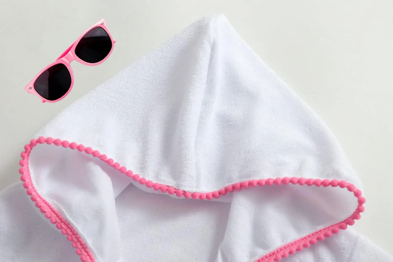 Girls Swim Cover Up Terry Swimsuit Coverup Kids Zip-Up Beach Pool Bathing Suit Wraps with Sunglasses