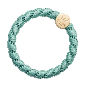 Gold Circle Charm Woven Seafood Green Hair Band