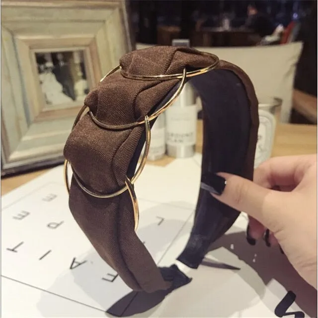 Golden Ring Wide Headband
