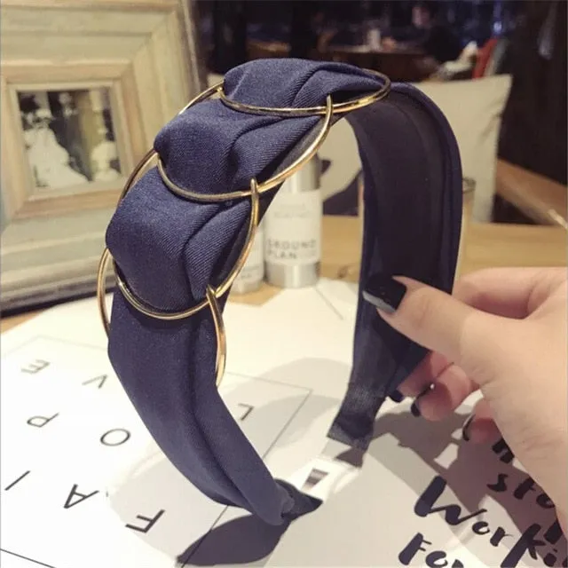Golden Ring Wide Headband