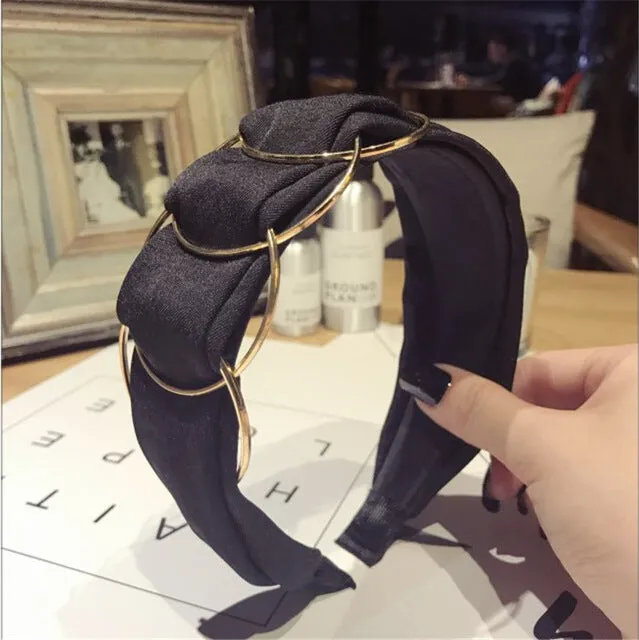 Golden Ring Wide Headband