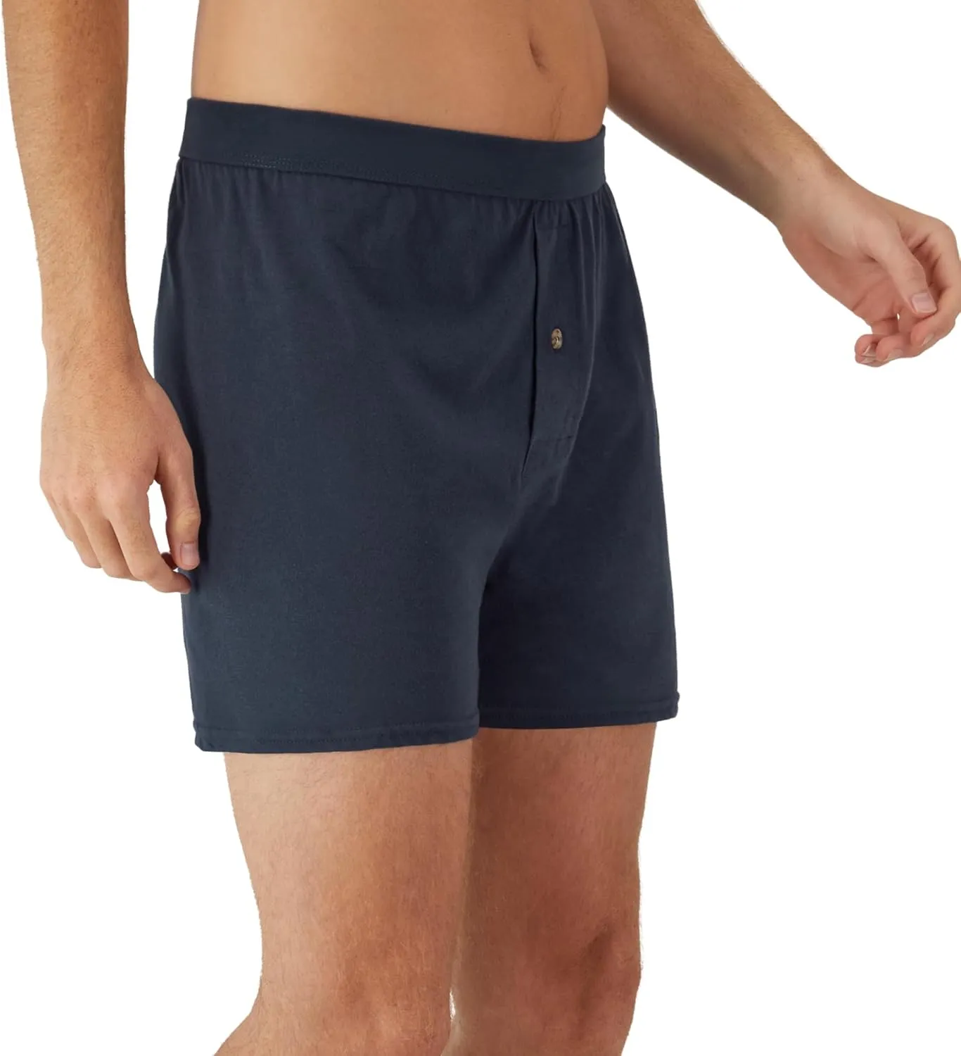 Hanes Men's ComfortSoft Underwear Boxers, Soft Knit Moisture-Wicking Jersey Boxers, Multipack (Colors May Vary)