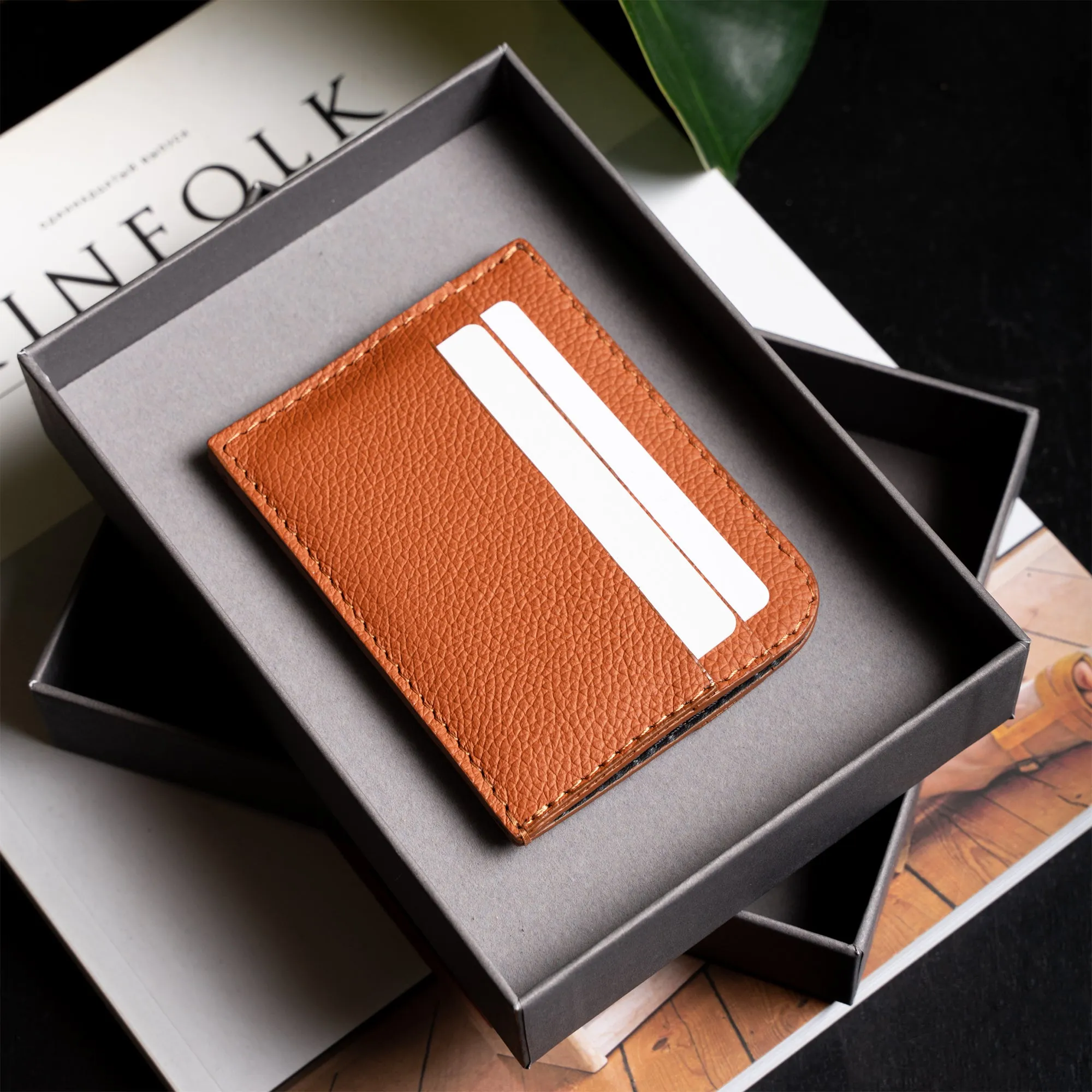 Horizontal Card Holder (Brown)