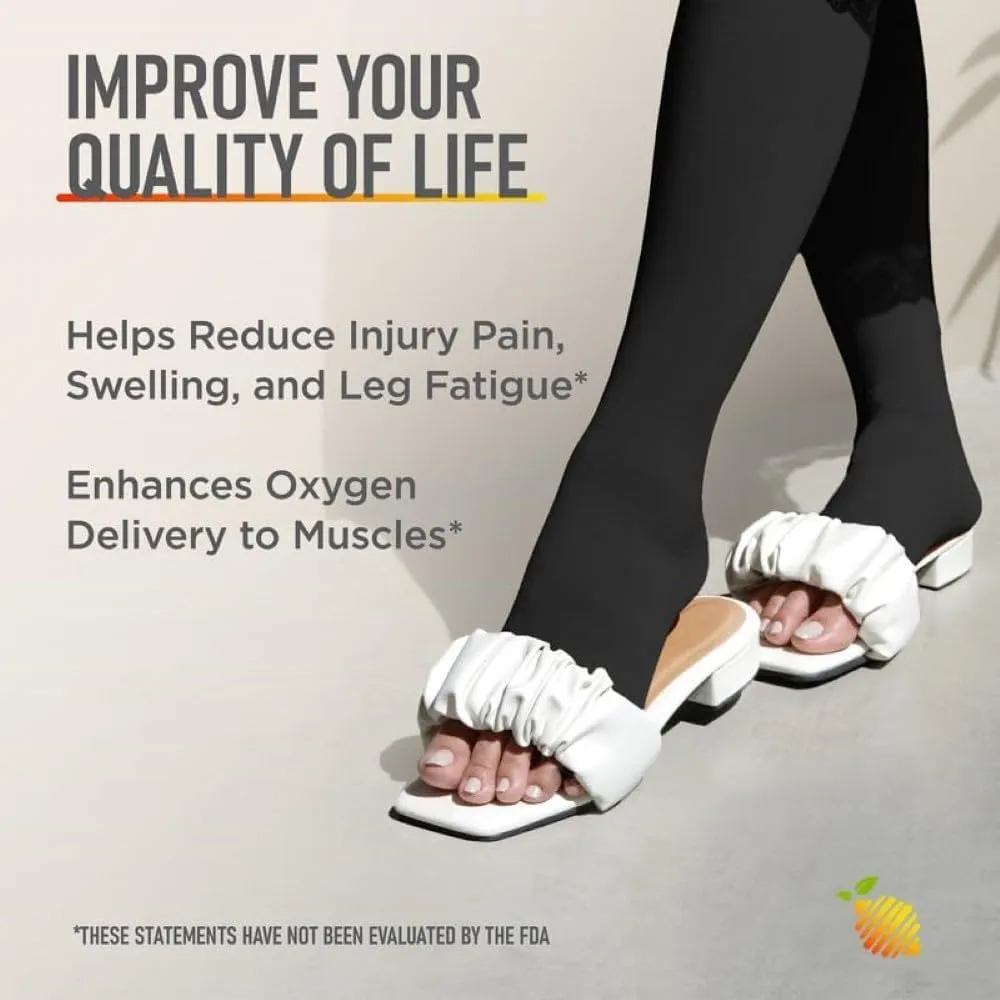 Lemon Hero Zipper Compression Socks 15-20 mmHg Open Toe, Medical Zip Up Compression Stockings for Women and Men - Improves Blood Circulation, Relieves Pain & Swelling