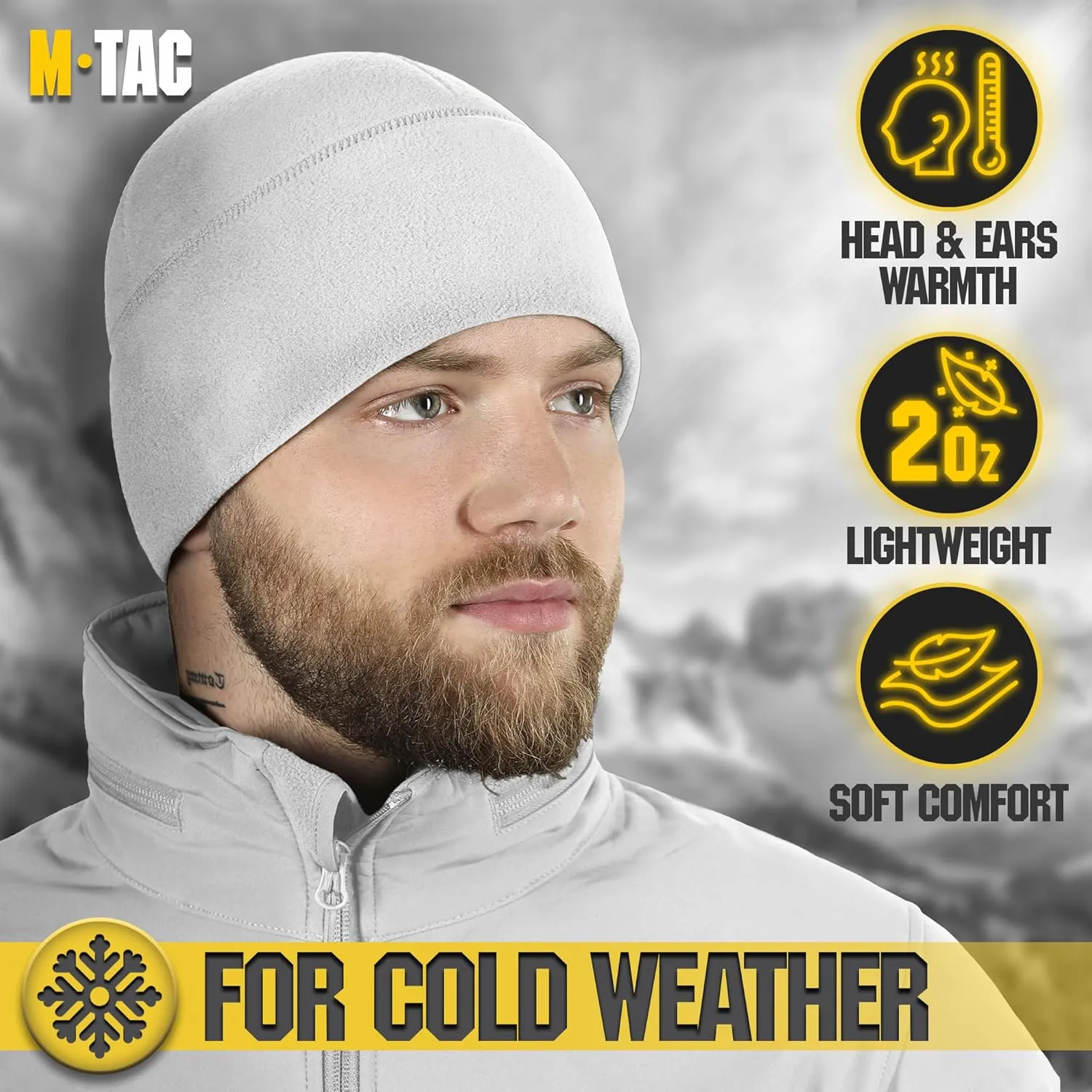 M-Tac Fleece Watch Cap - Tactical Beanie Hat Winter Skull Cap with Slimtex