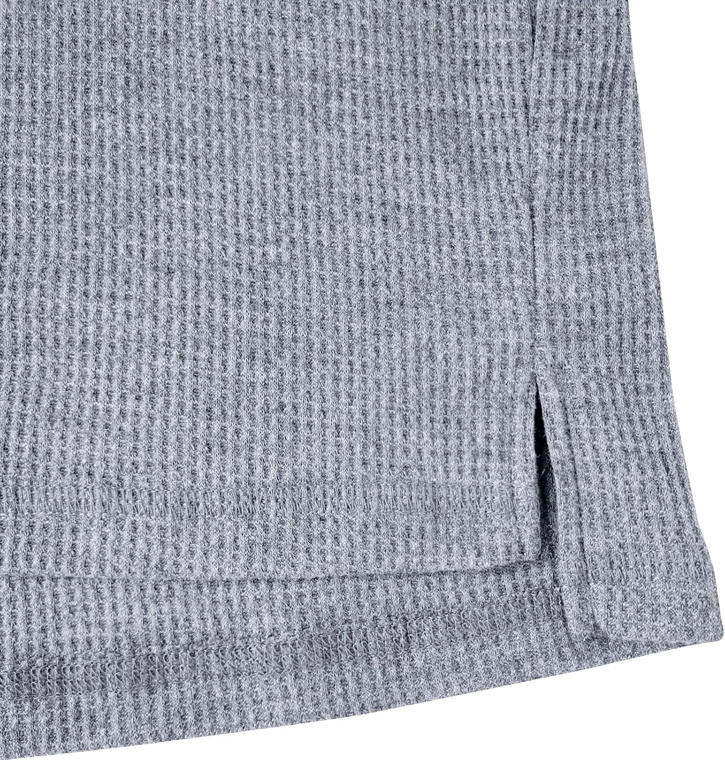 Men's Waffle Basic T-Shirt Long Sleeve Thermal Crew Neck Casual Top Underwear Lightweight Base Layer