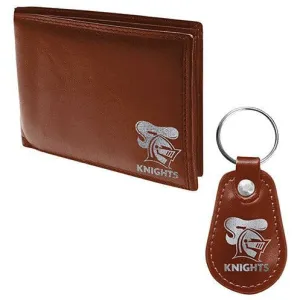 Newcastle Knights Leather Wallet & Keyring
