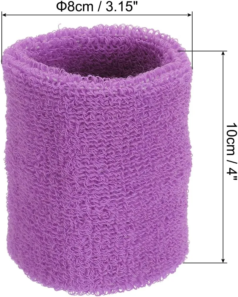 PATIKIL Sports Wristband Athletic Terry Cloth Absorbent Wrist Sweatband for Tennis Basketball Working Out Running