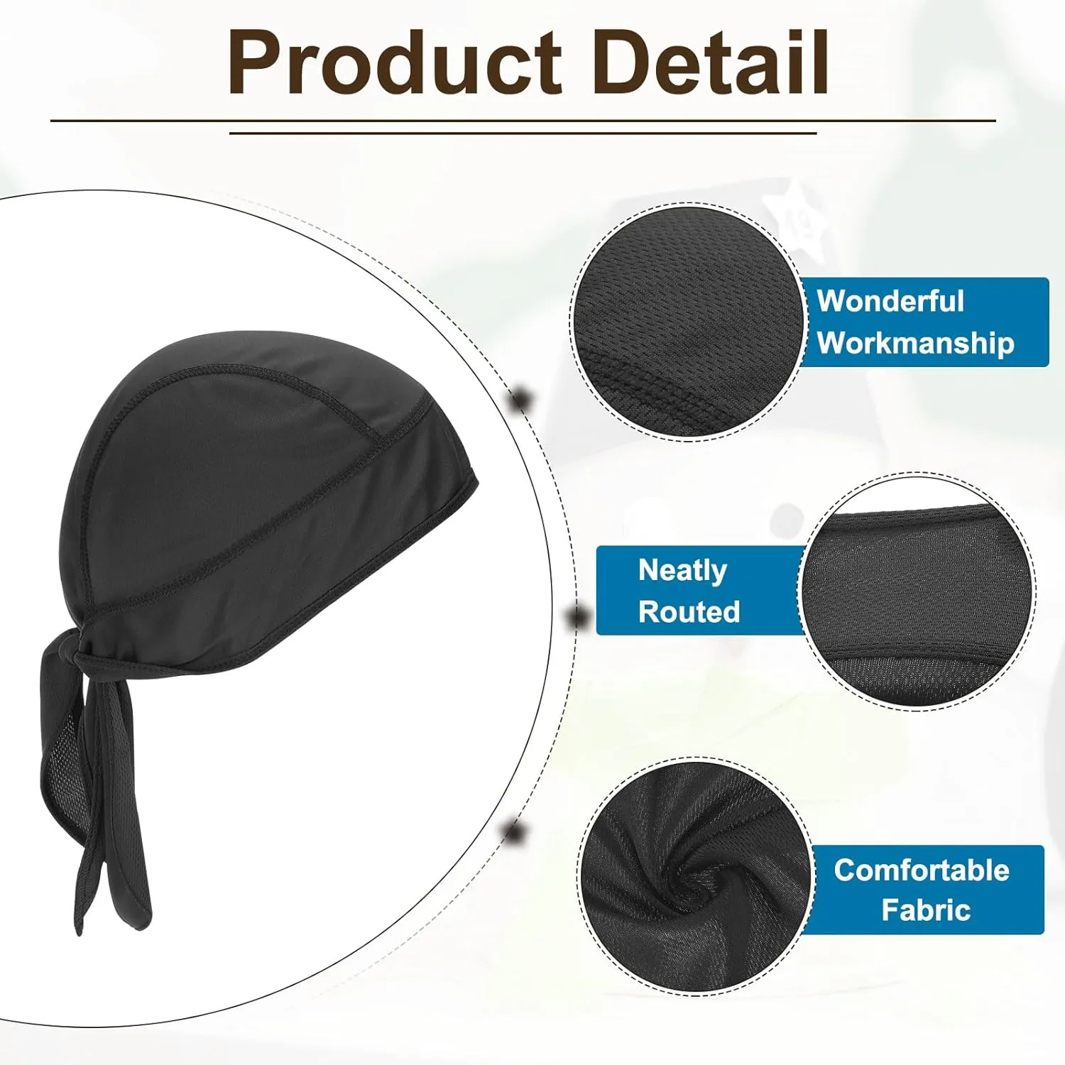 PATIKIL Sweat Wicking Cap, Skull Cap Football for Men Dew Rags Breathable Cooling Helmet Liner Bandana for Cycling