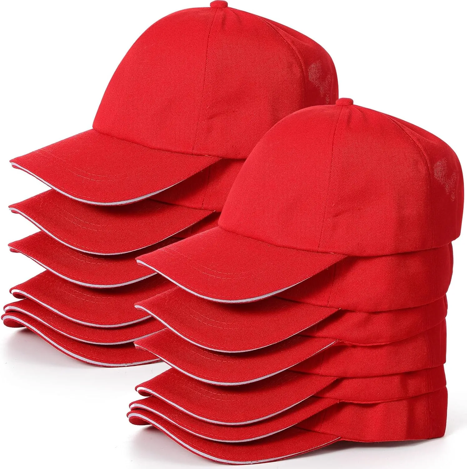 Pcs Kids Baseball Caps Adjustable Plain Baseball Hats Cotton Blank Hats Bulk for Girls Boys Sport Team
